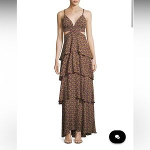 A.L.C. Titus Tiered Silk Maxi Dress Size 4